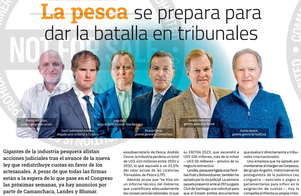 • La pesca se prepara para dar la batalla en tribunales