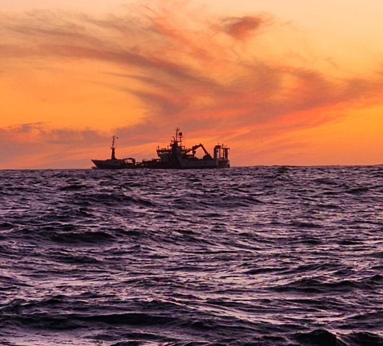 Primer lugar Sello Integridad, Fotografía Fondeados en bahía Maiquillahue, Sergio Figueroa, Flota Talcahuano